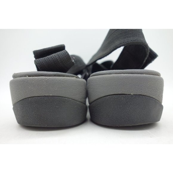 Clarks Black Stretch Strap Casual Adjustable Sandals Shoes Women's 6 M - Picture 10 of 10
